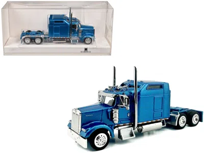 Ho Logistics Replicas Kenworth W900l Truck Tractor With Sleeper Cab Blue Metallic 1/87 (ho) Scale Plastic Model Car By Ho 