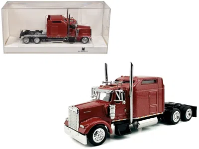 Ho Logistics Replicas Kenworth W900l Truck Tractor With Sleeper Cab Red Metallic 1/87 (ho) Scale Plastic Model Car By Ho L