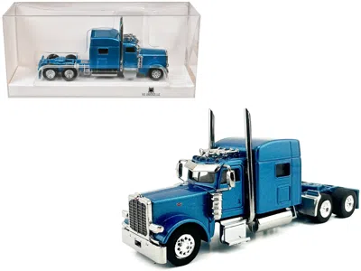 Ho Logistics Replicas Peterbilt 389 Truck Tractor With Sleeper Cab Blue Metallic 1/87 (ho) Scale Plastic Model Car By Ho L
