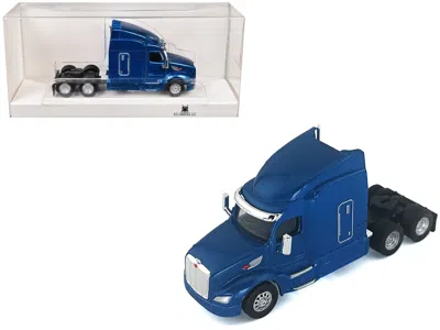 Ho Logistics Replicas Peterbilt 579 Sleeper Cab Blue Metallic 1/87 (ho) Plastic Model Car By Ho Logistics