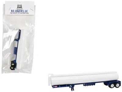 Ho Logistics Replicas Tanker Trailer White And Blue 1/87 (ho) Scale Plastic Model By Ho Logistics