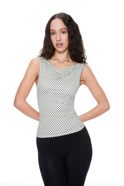 Ho24 Lani Top In Butter Polka Dot