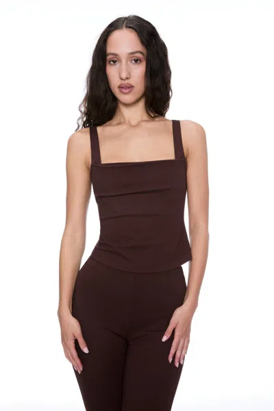 Ho24 Luna Top In Chocolate
