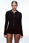 Ho25 Lena Zip Up Hoodie In Black