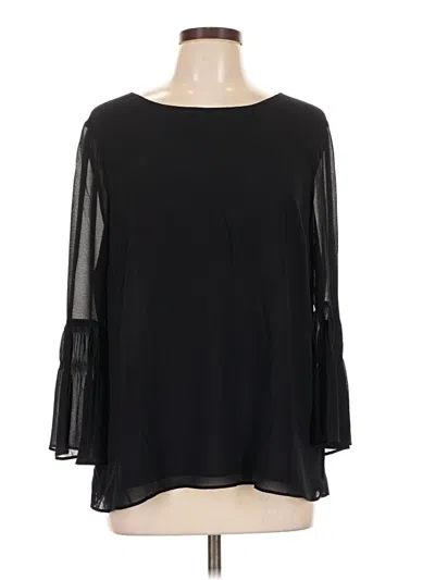 Pre-owned Hobbs London 3/4 Sleeve Blouse In Black