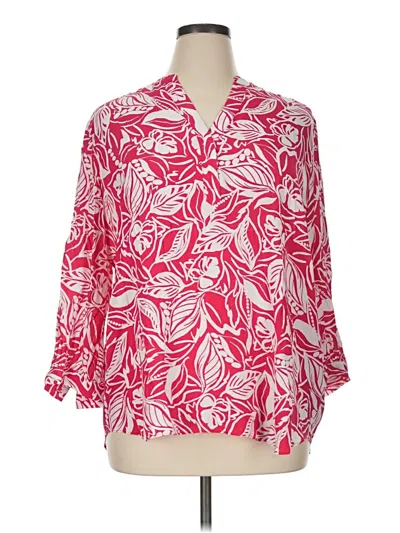 Pre-owned Hobbs London 3/4 Sleeve Blouse In Pink