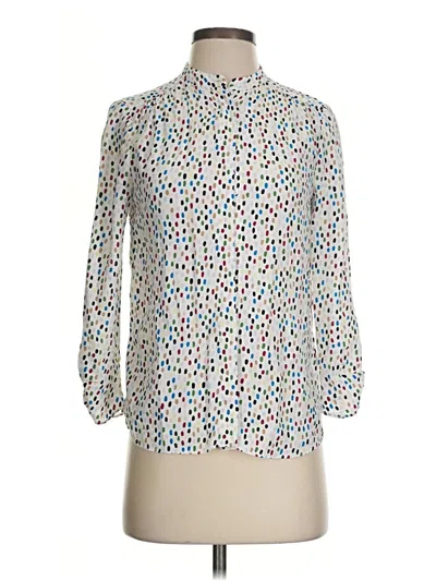 Pre-owned Hobbs London 3/4 Sleeve Blouse In White