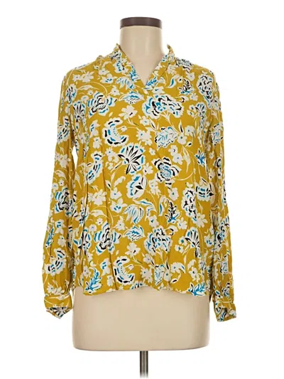 Pre-owned Hobbs London 3/4 Sleeve Blouse In Yellow