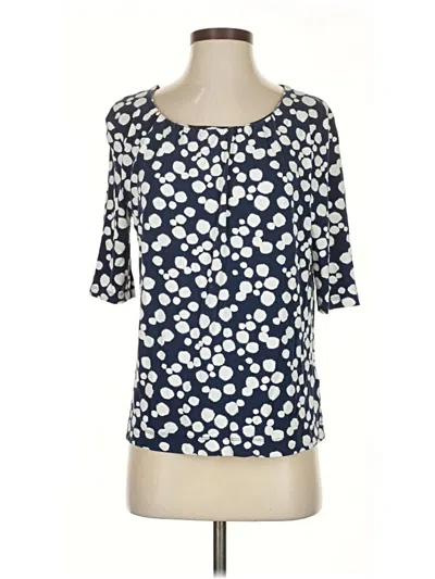 Pre-owned Hobbs London 3/4 Sleeve T-shirt In Blue