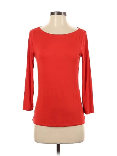 Pre-owned Hobbs London 3/4 Sleeve Top Red Boatneck Tops
