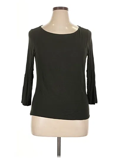 Pre-owned Hobbs London 3/4 Sleeve T-shirt In Green