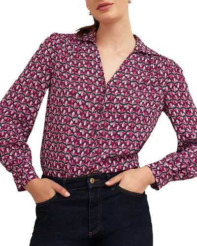 Hobbs London Abigail Blouse In Pink Multi