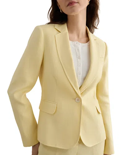 Hobbs London Adalee Linen Jacket In Yellow