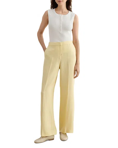 Hobbs London Adalee Linen Pants In Yellow