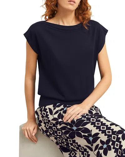 Hobbs London Addison Knitted Top In Blue