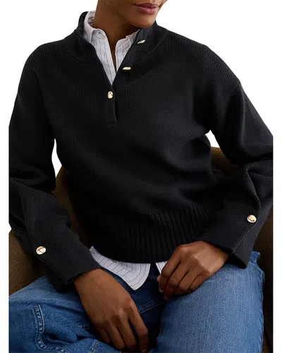 Hobbs London Adler Mock Neck Sweater In Blue