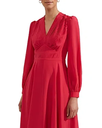 Hobbs London Adrianna Dress In Rouge Pink