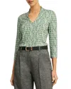 Hobbs London Aimee Top In Green Ivory