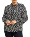 Hobbs London Alba Blouse In Black Cream