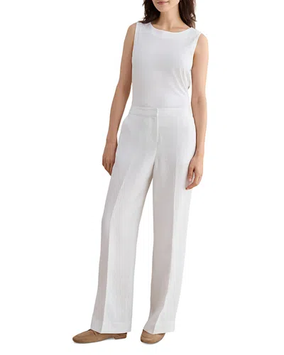 Hobbs London Alessia Linen Wide Leg Pants In White