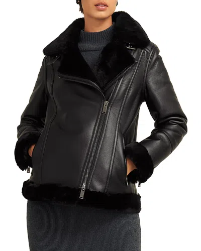 Hobbs London Ali Faux Leather Moto Jacket In Hobbs Black