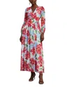 Hobbs London Amelie Dress In Blue Red