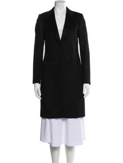 Pre-owned Hobbs London Angora Coat In Black