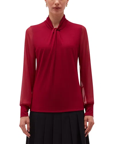 Hobbs London Ashley Jersey Twist Neck Top In Pink