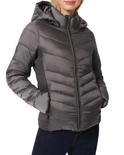 Hobbs London Ashlyn Hooded Puffer Jacket In Dark Charcoal