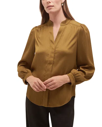 Hobbs London Aubrey Satin Blouse In Brown