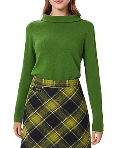 Hobbs London Audrey Funnel Neck Sweater In Emerald Green