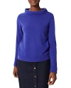 Hobbs London Audrey Funnel Neck Sweater In Rich Cobalt