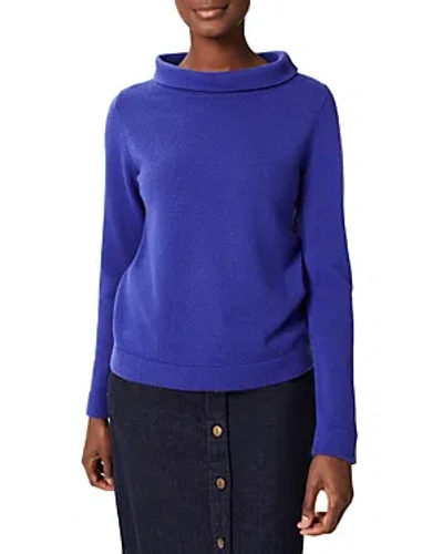 Hobbs London Audrey Funnel Neck Sweater In Rich Cobalt