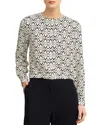 Hobbs London Ava Blouse In Cream Navy