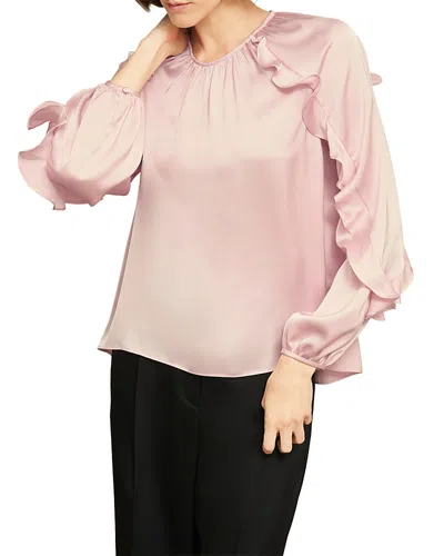 Hobbs London Babbington Ruffled Top In Pink