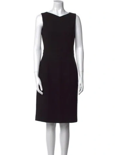 Pre-owned Hobbs London Bateau Neckline Knee-length Dress In Blue