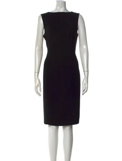 Pre-owned Hobbs London Bateau Neckline Knee-length Dress W/ Tags In Black