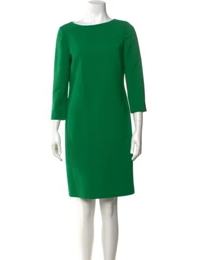 Pre-owned Hobbs London Bateau Neckline Mini Dress In Green