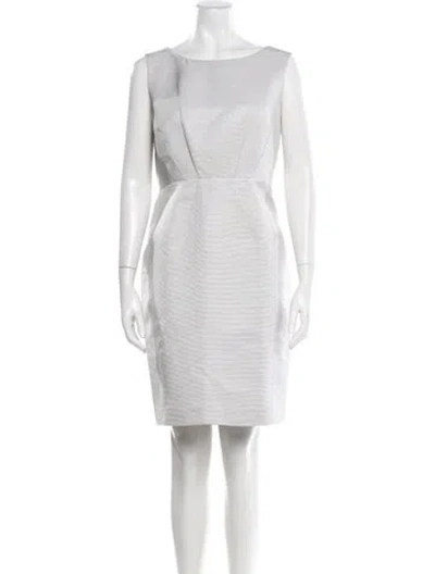 Pre-owned Hobbs London Bateau Neckline Mini Dress In Neutral
