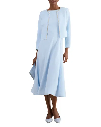 Hobbs London Beatrix Cropped Jacket In Blue