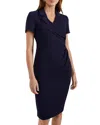 Hobbs London Beck Wrap Sheath Dress In Midnight Navy