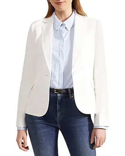 Hobbs London Blake Linen Single Breasted Jacket In White