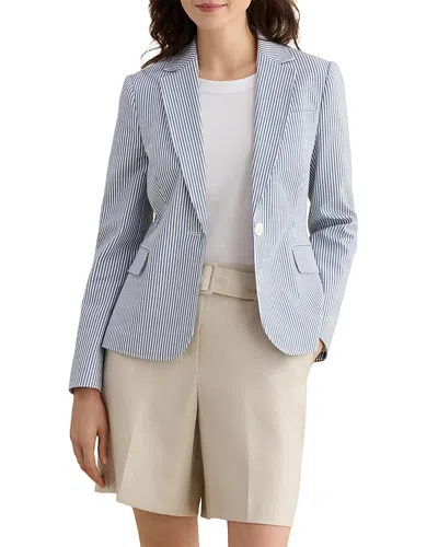 Hobbs London Blake Seersucker Jacket In Blue