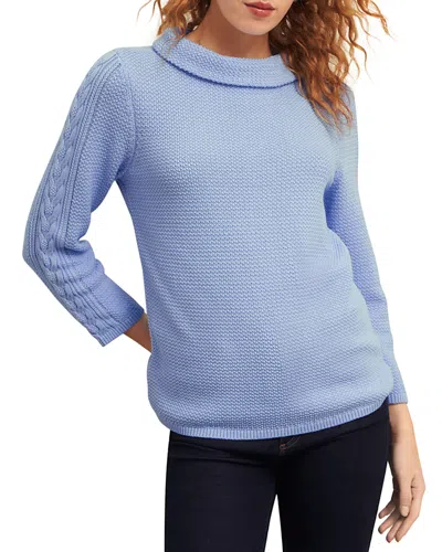 Hobbs London Camilla Boat Neck Cable Knit Sleeve Sweater