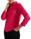 Hobbs London Camilla Cable Jumper In Sapphire Pink