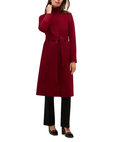Hobbs London Candice Wool Funnel Neck Coat In Red