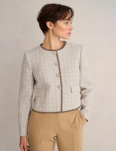 Hobbs London Carey Tweed Jacket In Gray