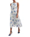 Hobbs London Carly Floral Midi Dress In Ivory Multi