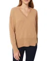 Hobbs London Cashmere Dahlia V-neck Jumper In Camel