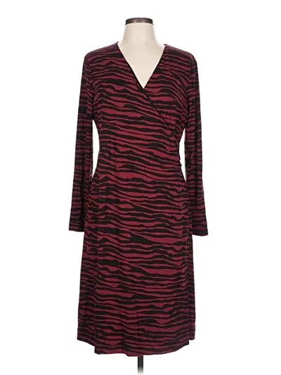 Pre-owned Hobbs London Casual Dress In Burgundy